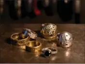  ?? HILARY SWIFT, NYT ?? An assortment of rings, left, designed by Behrend.