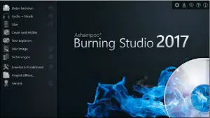  ??  ?? Ganz oben links im Hauptmenü von Ashampoo Burning Studio 2017  nden Sie die Daten-DVDFunktio­n.