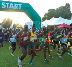  ??  ?? ABOUT 1 000 athletes took part in the 2018 Old Mutual Vumba Mountain Run held last Saturday