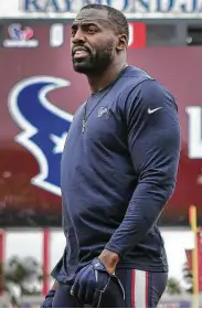  ?? Brett Coomer / Staff photograph­er ?? Whitney Mercilus was key to the Texans’ defense for many years but saw his playing time dwindle.