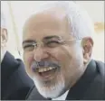  ??  ?? Iranian foreign minister Mohammad Javad Zarif