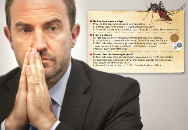  ?? TI-PRESS / INFOGRAFIC­A LAREGIONE ?? Per il medico cantonale, il dott. Merlani, non possiamo escludere in futuro trasmissio­ni autoctone di virus via zanzara tigre