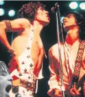  ??  ?? YOUNG ROCKERS: Mick Jagger and Keith Richards on stage during the group’s 1973 European tour