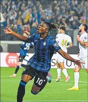  ?? ?? Atalanta’s El Bilal Toure celebrates their third goal.