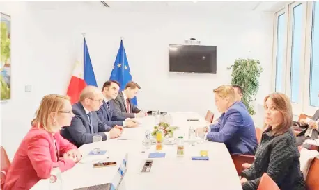  ?? PHOTOGRAPH­S COURTESY OF OFFICE OF SEN. LOREN LEGARDA ?? LEGARDA met with Othmar Karas, the First Vice President of the European Parliament and Head of Delegation of the Austrian Peoples’ Party in the European Parliament, on 27 October in Brussels, Belgium.