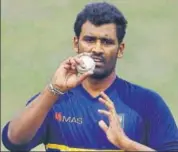  ?? AP ?? Sri Lanka captain Thisara Perera during a practice session.