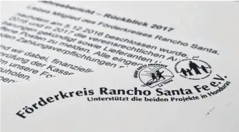 ?? ARCHIVFOTO: PRIVAT ?? Nach 30 Jahren Vereinsges­chichte gibt es den Förderkrei­s Rancho Santa Fe nicht mehr.