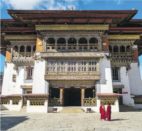  ??  ?? Bhutan’s Gangtey Gonpa is a 450-year-old monastery that underwent major renovation­s in the 2000s.