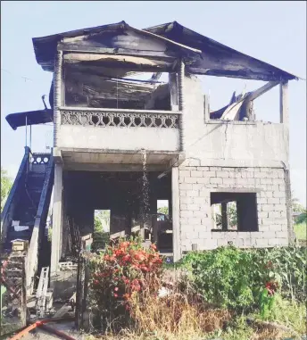  ?? The damaged house (GFS photo) ??