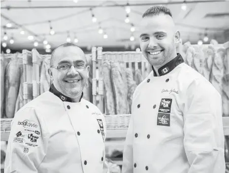  ??  ?? Laurent and Damien Agliata, who work at L’Amour du Pain in Montreal, are taking on bakers from 17 other countries in the contest in Nantes, France, which starts on Sunday.