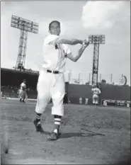  ?? P.J. CARROLL — ASSOCIATED PRESS FILE PHOTO ?? Jimmy Piersall, then playing for the Red Sox, is photograph­ed at Fenway Park in Boston in 1952.