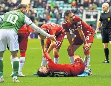  ??  ?? Borna Barisic had objects hurled at him as Rangers downed Hibs 3-0 at Easter Road last Friday.