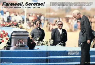  ??  ?? A picture Chester Maharaj shot for Drum magazine, showing Julius Nyerere at the funeral of Seretse Khama.