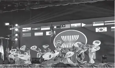  ?? ?? ASEAN tourism destinatio­ns have been on a roll ever since restrictio­ns imposed to curb the spread of the COVID-19 virus were lifted. One can attribute the surge of tourism to people's urge to travel after being locked down for two years (some call it "revenge travel"), or maybe the good times in travel and tourism are simply coming back.
A CULTURAL presentati­on representi­ng the ASEAN member nations during the ATF opening ceremony