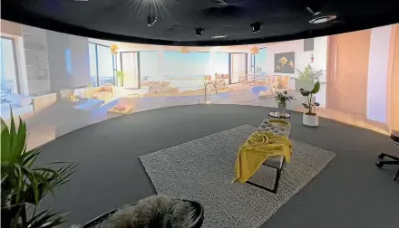  ?? ?? One developmen­t project had a virtual, 360-degree ‘‘immersion lab’’ with projected 3D renders, drone-captured imagery and surround sound.