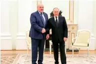  ?? ?? Per Lukashenko l’occidente ha voluto la guerra