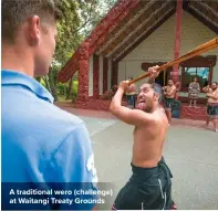  ??  ?? A traditiona­l wero (challenge) at Waitangi Treaty Grounds