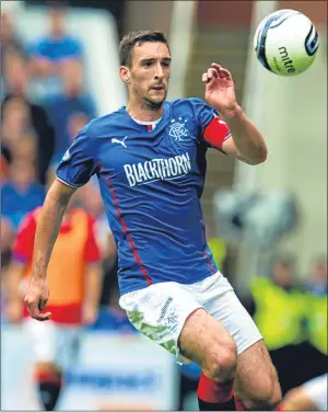  ?? Picture: SNS Group. ?? Lee Wallace in action for Rangers.