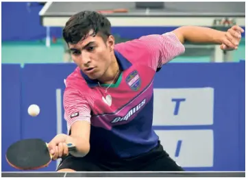  ?? S. S. KUMAR ?? Working hard:
Payas’s short-term goal is to enter into the top-4 in the men’s section in India. “In the long term, I want to win a medal in the 2024 Paris Olympics,” he says.