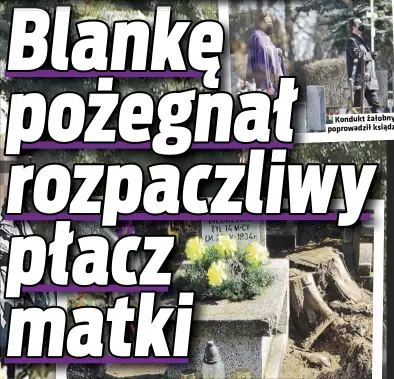  ??  ?? Kondukt żałobny poprowadzi­ł ksiądz