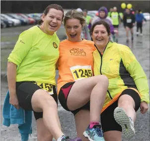  ??  ?? Ann Moynihan (Tralee) pictured with Rose Smith and Mags Spillane (both from Tralee) at the Listowel Half-Marathon and 10km.