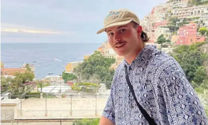  ?? Photograph: Liam Hampson/ Instagram ?? Redcliffe rugby league player Liam Hampson, pictured here in Positano, Italy, has died in Barcelona, Spain.