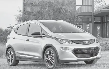  ??  ?? With a range of 383 kilometres on a single charge, the Chevrolet Bolt is the Model 3’s closest rival.