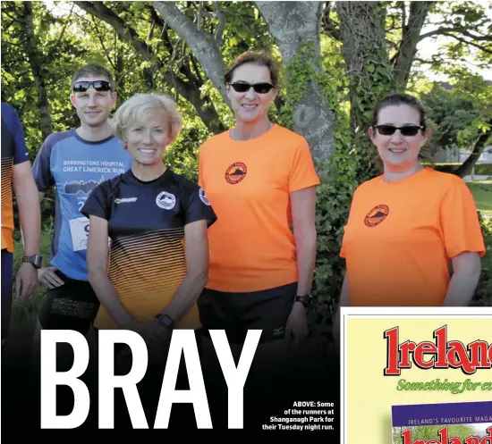  ??  ?? ABOVE: Some of the runners at Shanganagh Park for their Tuesday night run.