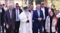  ??  ?? Presidenti Ilir Meta në ditën e festës në Kryegjysha­tën Botërore Bektashian­e