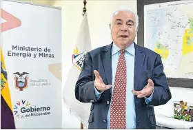  ?? ARCHIVO ?? Señalado. Fernando Santos Alvite, exministro de Energía y Minas.