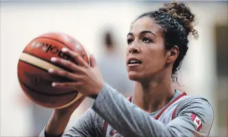  ?? RICHARD LAUTENS TORONTO STAR FILE PHOTO ?? Hamilton’s Kia Nurse finished with 18 points and six assists to lead Canada over France, 71-60, on Tuesday.