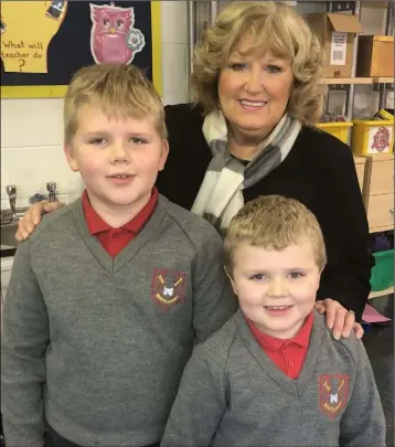  ??  ?? Pauline Molloy with grandsons Harry and Tom.