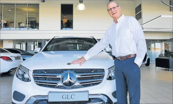  ?? Picture: SIBONGILE NGALWA ?? SAFETY FIRST: Businessma­n Chris White, 69, with his sixth Mercedes Benz, a GLC 220 diesel AMG trim, which he acquired this week thanks to the luxury car manufactur­er