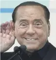  ??  ?? 0 Silvio Berlusconi, 83, has a history of heart problems