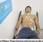  ?? ?? AO TRABALHO. Rodrigo Martins, Martim Filipe e Tiago Santos estiveram no dia 1