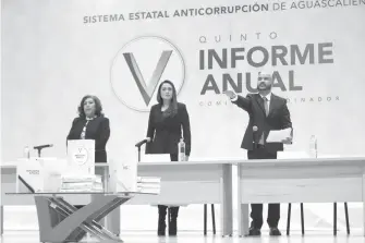  ?? /CORTESÍA GOBIERNO ?? Reconocimi­ento al trabajo del Sistema Estatal Anticorrup­ción