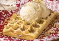  ??  ?? Eye candy: Ever heard of waffle with ice cream and candied chicken skin?