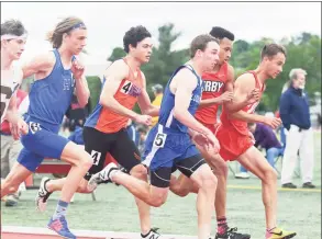  ?? Krista Benson / For Hearst Connecticu­t Media ?? Athletes compete in the 2018 outdoor track State Open at Willow Brook Park in New Britain. What the State Open looks like this year remains to be seen.