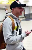  ??  ?? Landed: Cummings arrives at Glasgow airport last night