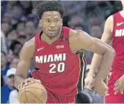  ?? CHRIS SZAGOLA/AP ?? Justise Winslow can become a restricted free agent a year from now if the Heat don’t extend his contract.