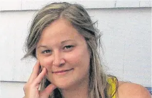  ?? REGINA LEADER-POST ?? Jenny Leigh McKay, 33, was born in Truro. She died on Sept. 6, 2017, in Regina. Her husband Jason Daniel McKay is charged with her murder.