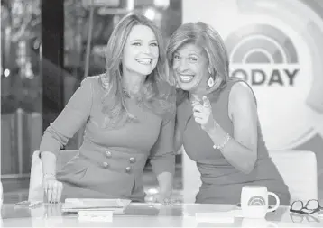  ?? NATHAN CONGLETON/NBC 2018 ?? Savannah Guthrie, left, and Hoda Kotb are co-anchors of the NBC morning news show“Today.”