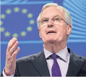  ??  ?? Anti-UK Michel Barnier has been made head of Brexit talks for the EU
