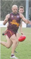  ??  ?? Palm Beach Currumbin’s former AFL player John Anthony in action against Morningsid­e earlier this season.