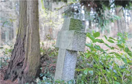  ?? FOTO: GR ?? Der frühere Friedhof des Rabenhofs soll zum städtische­n Ruhehain mit Urnengräbe­rn unter Bäumen werden.