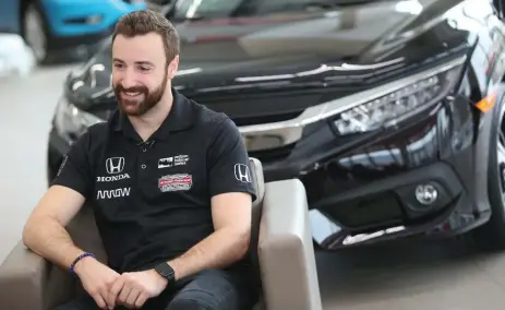  ?? VINCE TALOTTA/TORONTO STAR ?? James Hinchcliff­e says he’s recovered from the crash last May at Indianapol­is that almost cost him his life. “I’m very excited to be going back to work.”