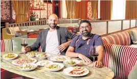  ?? EVAN SUNG ?? Mohamed Alkassar and chef Niven Patel pose at their new restaurant, Erba, in Coral Gables. Alkassar and Patel will no longer operate Orno or Mamey at the Thesis Hotel.