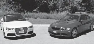  ?? CHRIS BALCERAK/POSTMEDIA NEWS ?? A 2013 Audi RS 5, left, goes head-to-head against the 2013 BMW M3.