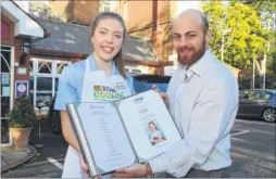  ?? FM4173038 ?? Previous Kent Cooks winner Isabella Lee with Abbots Barton hotel manager Daniel Sangiusepp­i