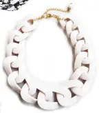  ??  ?? Alina and T White Chain Statement Necklace, from £37.34, Etsy